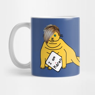 Chonk Cat with Karen Hair Memes Mug